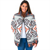 GB-NAT00318 Purple Tribals Design Women's Padded Jacket