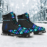 Powwow Storepattern neon blue feather all season boots new