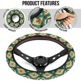 Powwow Store gb nat00114 turquoise native american steering wheel cover