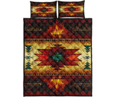 Powwow Store southwest brown symbol native american quilt bed set 1