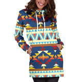 Pattern Geometric Native American Hoodie Dress