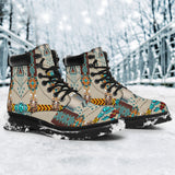 GB-NAT00069-SBOO01 Turquoise Blue Pattern Breastplate Native American All-Season Boots