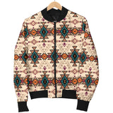 Powwow Storegb nat00622 retro color tribal womens bomber jacket