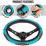 Powwow Store gb nat00064 brown western steering wheel cover