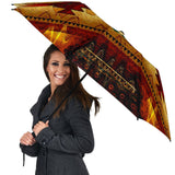 United Tribes Brown Design Native American Umbrella - Powwow Store