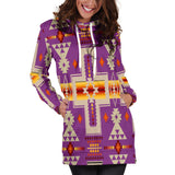 Powwow Store gb nat00062 07 light purple tribe design native american hoodie dress