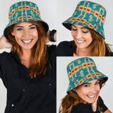 Powwow Store gb nat00062 05 turquoise tribe design bucket hat