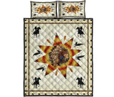 Tribe Chief & Warriors Pattern Native American Quilt Bed Set - Powwow Store