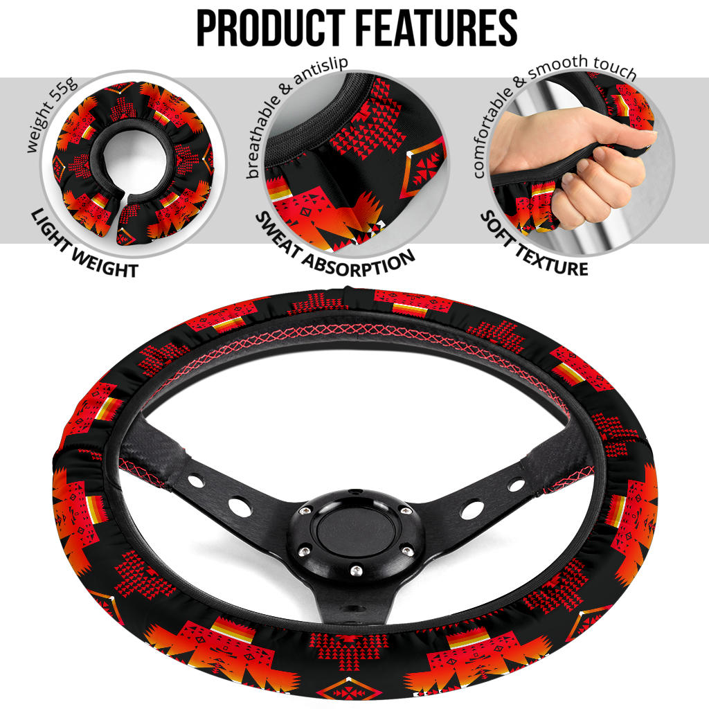 GB-NAT00720-03 Tribes Pattern Steering Wheel Cover