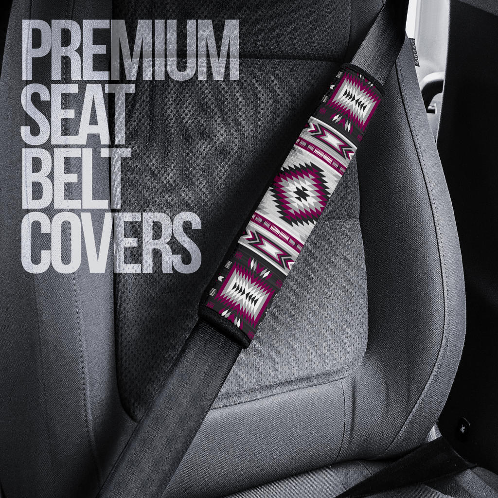 GB-NAT00528-02 Purple Colors Pattern  Seat Belt Cover