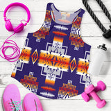 Powwow Store gb nat0004 purple pattern native american womens racerback tank