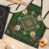 Green Mandala Native American Apron - Powwow Store