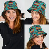 Powwow Store gb nat00046 01 blue native tribes pattern bucket hat