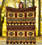 Powwow Store gb nat00507 brown ethnic pattern native blanket