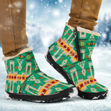 GB-NAT00062-06 Green Tribe Design Native American Cozy Winter Boots