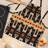 Powwow Store gb nat00062 01 black tribe design native american apron