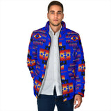 GB-NAT00046-06 Dark Blue Native Tribes Pattern  Men's Padded Jacket