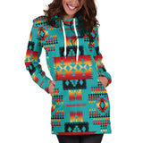 Powwow Store gb nat00046 01 blue native tribes pattern native american hoodie dress