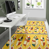 GB-NAT00584 Seamless Feather Pattern Area Rug