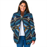 Powwow Storegb nat00083 naumaddic arts blue womens padded jacket