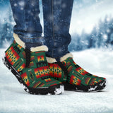 Green Native Tribes Pattern Native American Winter Sneakers