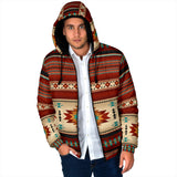 Powwow Storegb nat00559 02 red pattern mens padded hooded jacket