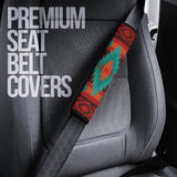 Powwow Store gb nat00611 red geometric pattern seat belt cover