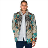 Powwow Storegb nat00069b blue mandala wolf mens padded jacket