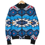 GB-NAT00542 Blue Pattern American Women's Bomber Jacket