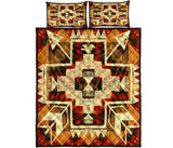 Powwow Store tribal yellow arrow native american quilt bed set