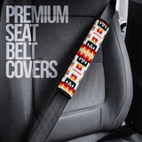 Powwow Store gb nat00075 white tribes pattern seat belt cover