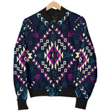 Powwow Storegb nat00565 dark color pattern womens bomber jacket