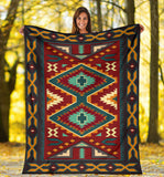 GB-NAT00061-BLAN01 Native Red Yellow Pattern Native American Blanket