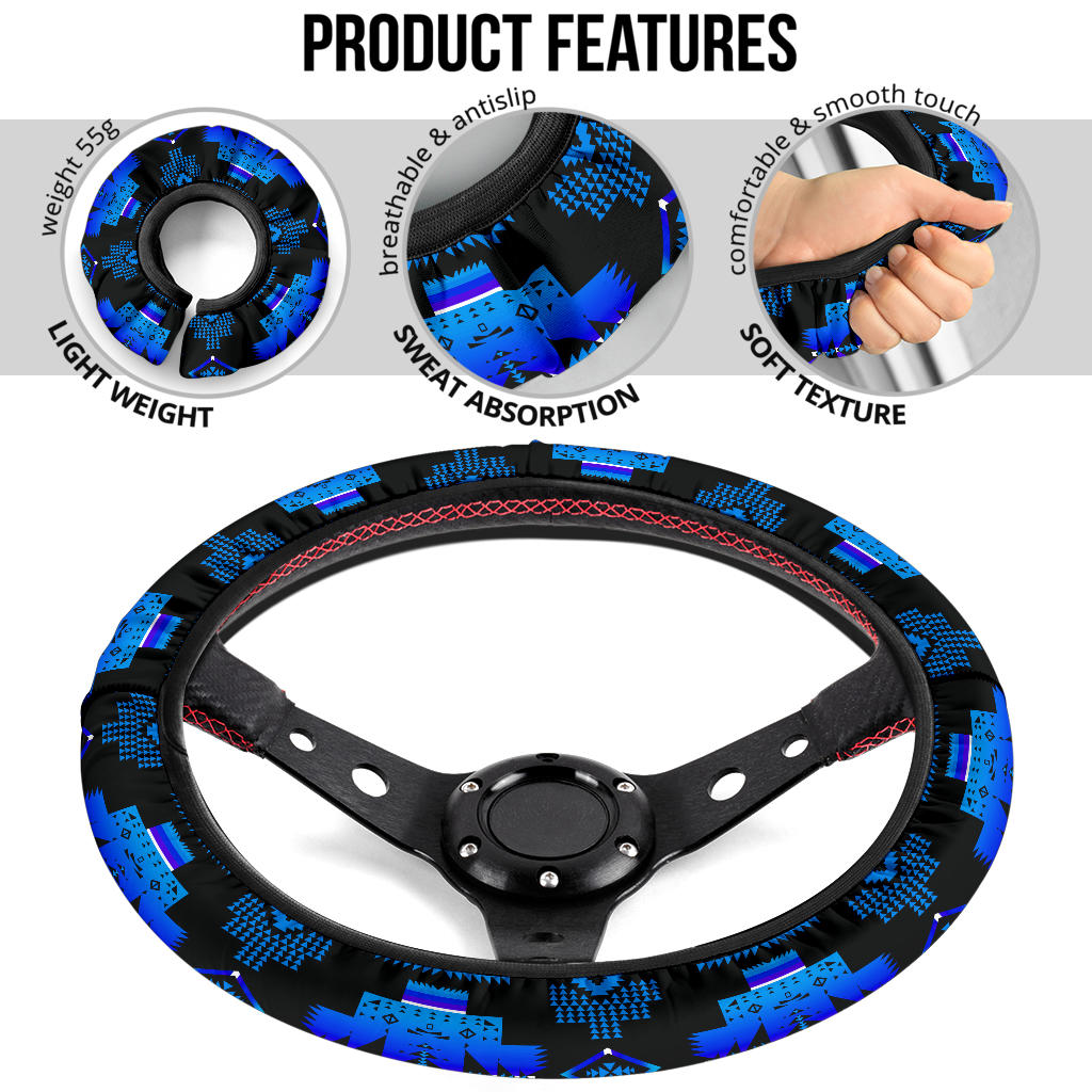 GB-NAT00720-02 Tribes Pattern Steering Wheel Cover