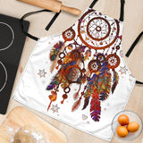 White Dreamcatcher Mandala Native American Apron - Powwow Store