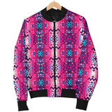 GB-NAT00673 Pattern Pink Native Women's Bomber Jacket