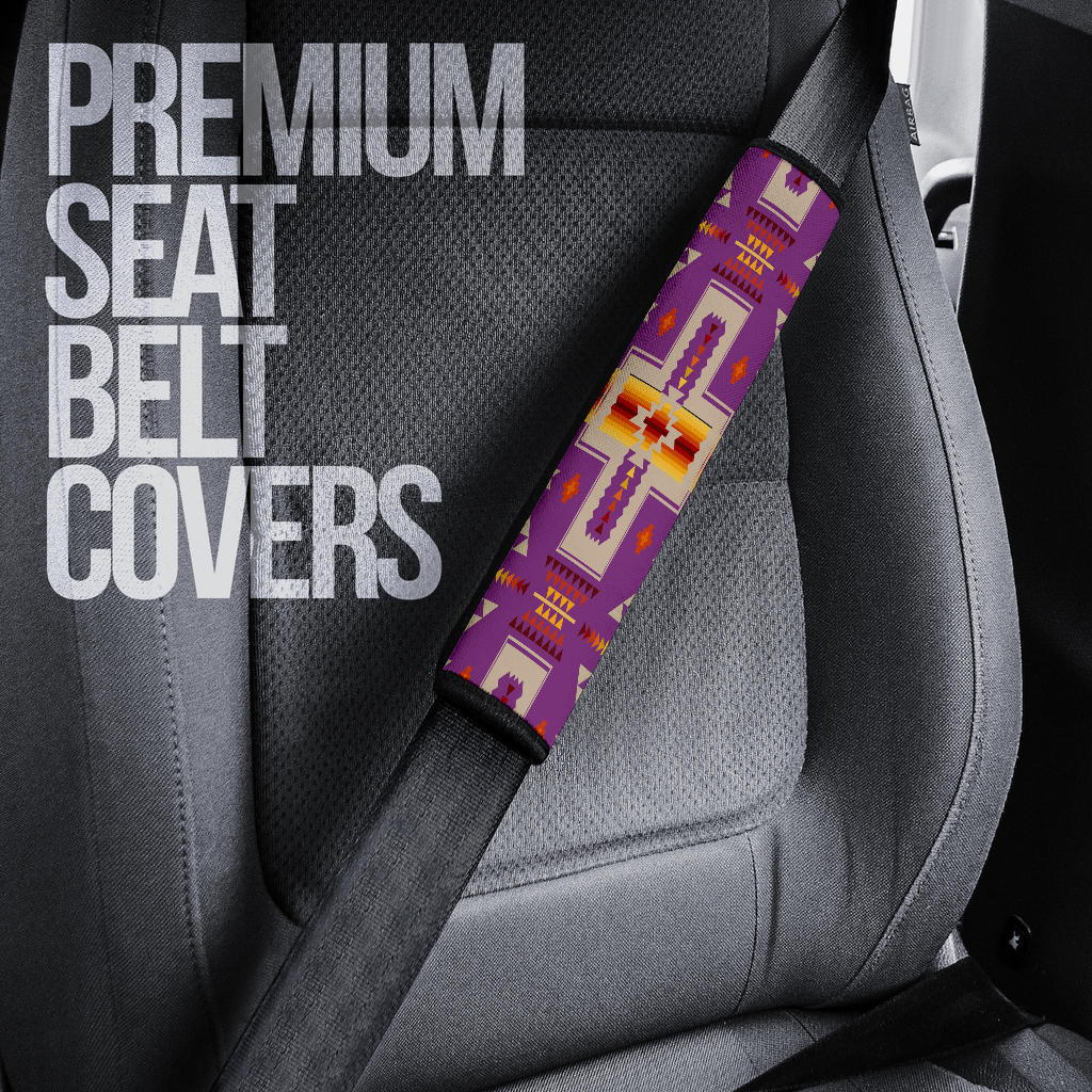 GB-NAT00062-07 Light Purple Tribe Seat Belt Cover