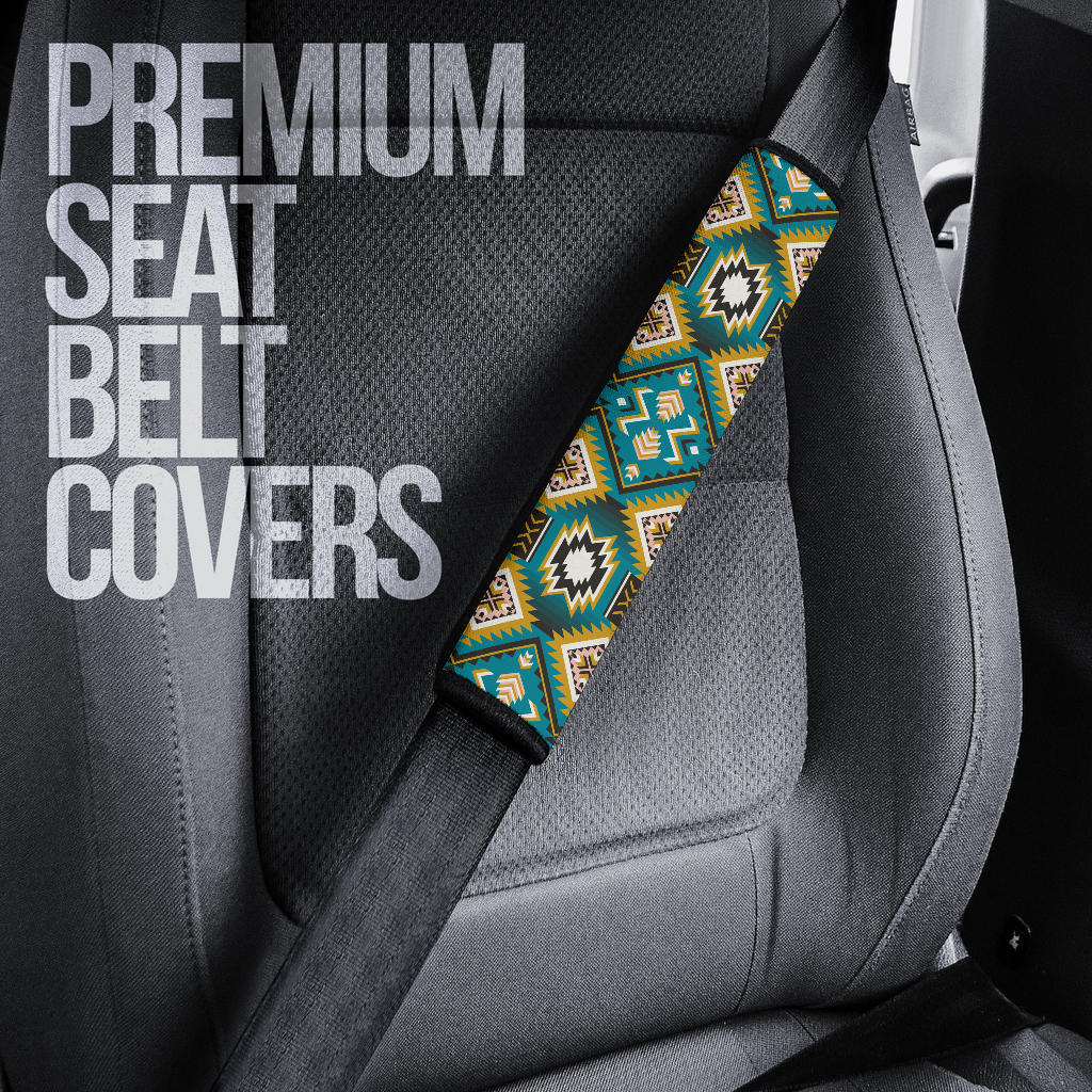 GB-NAT00114 Turquoise Native American Seat Belt Cover