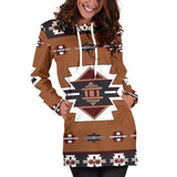 Native Temple Symbol Native American Hoodie Dress