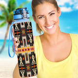 Powwow Store gb nat00062 01 black tribe design native american hydro tracking bottle