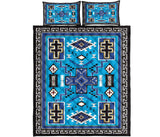 Light Blue Native American Quilt Bed Set - Powwow Store