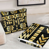 GB-NAT00566 Seamless Yellow Pattern Pillow Blanket