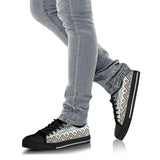 GB-NAT00604 Tribal Striped Seamless Pattern Low Top Canvas Shoe