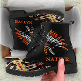 GB-NAT00062-01A Black Tribe Design Native American Leather Boots