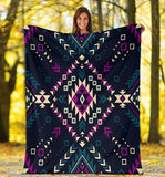 Powwow Store gb nat00565 dark color tribal pattern blanket