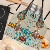 Powwow Store gb nat00069 turquoise blue pattern breastplate native american apron