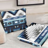 Powwow Storegb nat00528 blue colors pattern pillow blanket