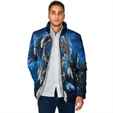 Powwow Storegb nat00065 blue galaxy dreamcatcher native mens padded jacket