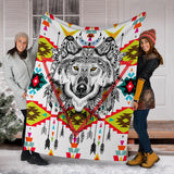 Powwow Store gb nat00347 wolf arrow pattern blanket