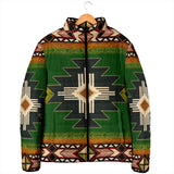 Powwow Storegb nat0001 southwest green symbol mens padded jacket